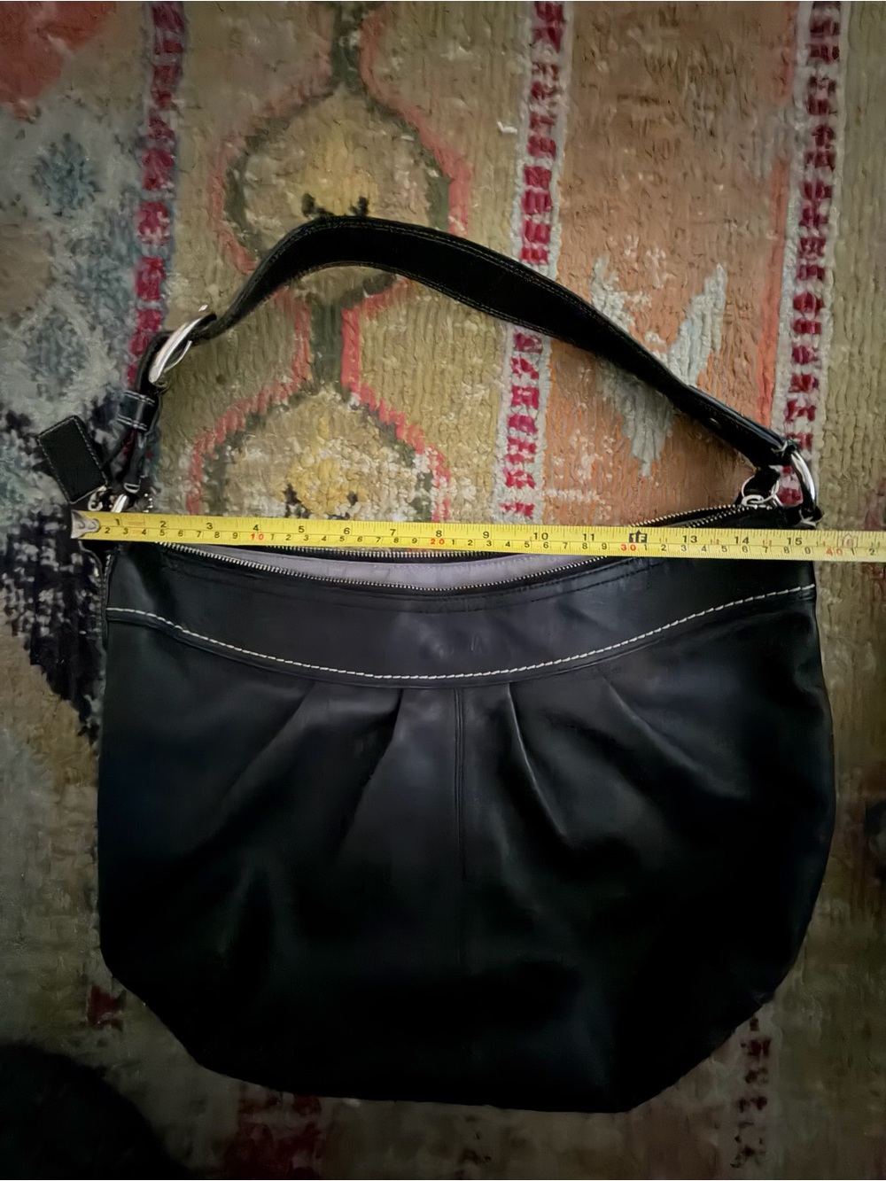 Coach Black Leather Shoulder Hobo with Matching Wallet - Picture 15 of 15